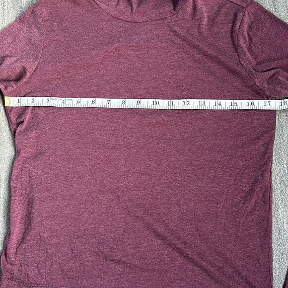 NWT Chaser Long Sleeve Cropped Slouchy Turtle Neck Burgundy Maroon Tee Shirt S - Picture 12 of 14